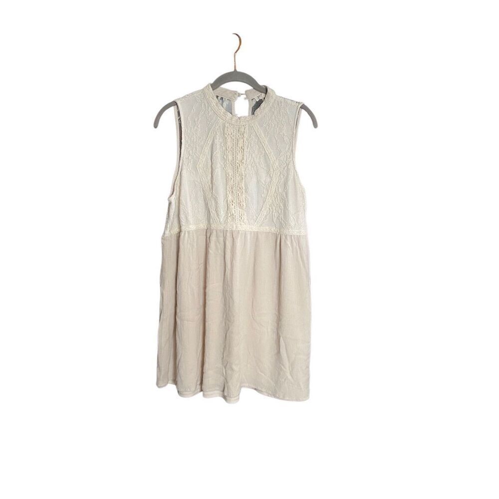 By together women’s ivory lace, crochet, bodice, dress, size large